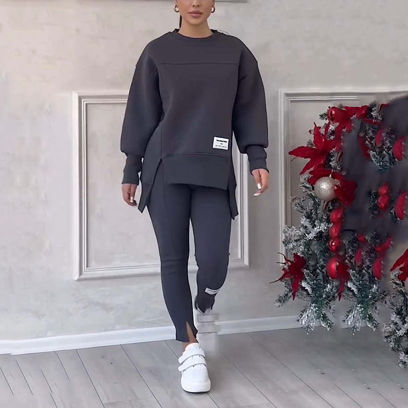 ✨Ensemble Sweat-Shirt Et Leggings Décontractés Pour Femmes