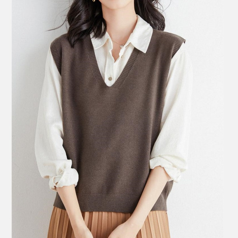 đ„Soldes 49% de rĂ©ductionđGilet en Tricot Ă col en V Ultra-Doux pour Femmes