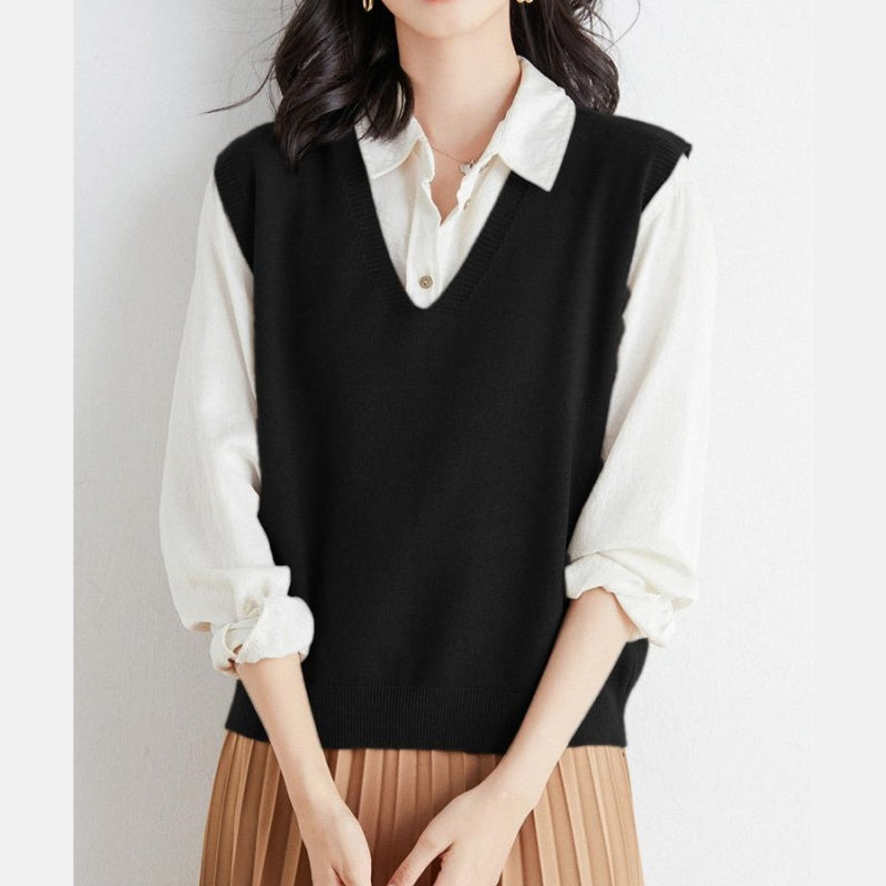 đ„Soldes 49% de rĂ©ductionđGilet en Tricot Ă col en V Ultra-Doux pour Femmes