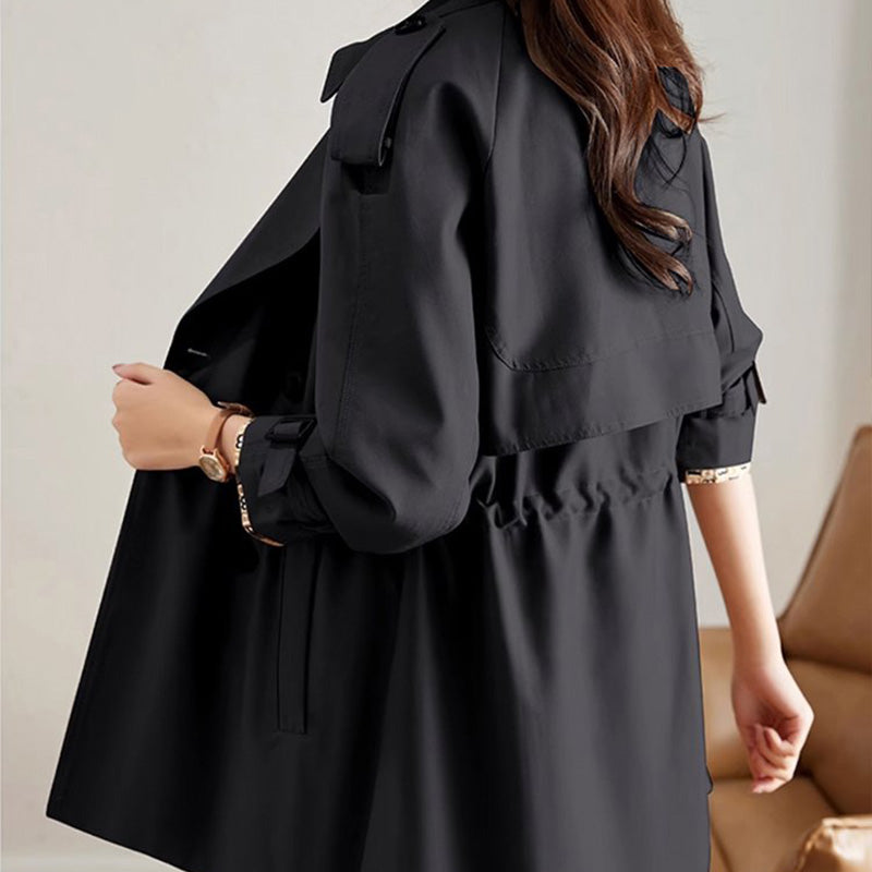 🔥 45% OFF !!🔥Trench-coat mi-long amincissant à revers pour femmes