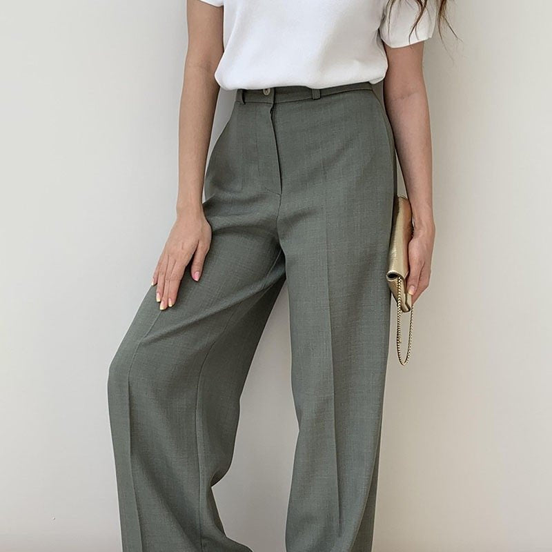 🍂Ensemble de 2 Pièces pour Femmes : Veste Élégante à Col Montant et Pantalon✨Livraison gratuite