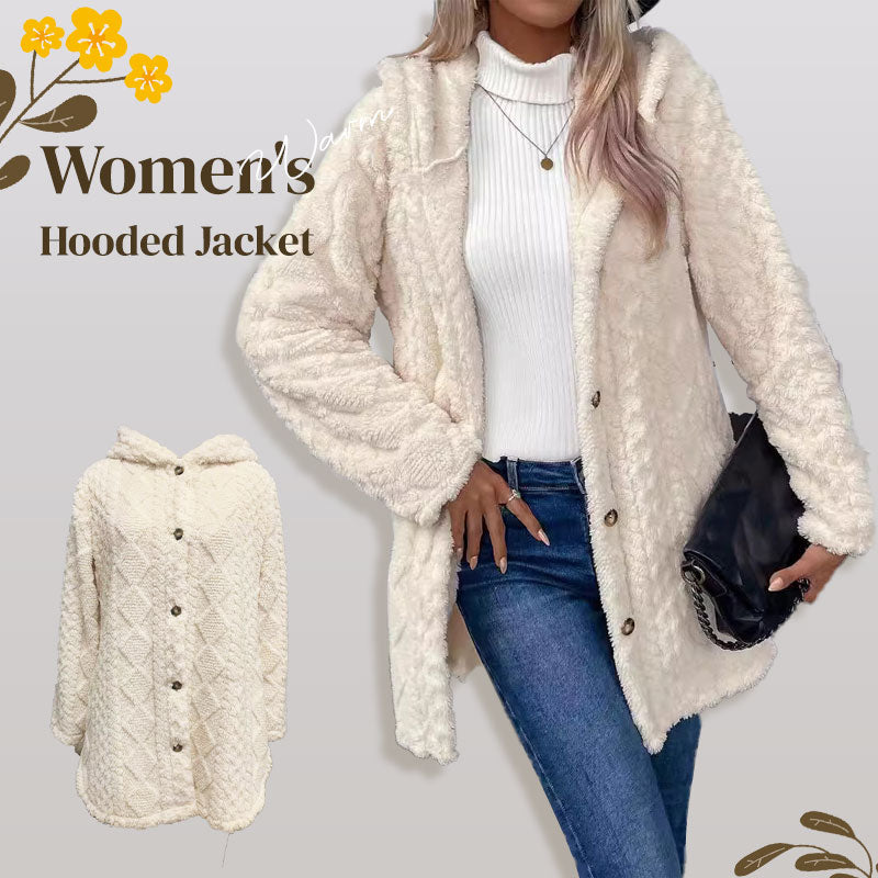 đ„Veste Ă capuche chaude Ă motif de diamant pour femmes