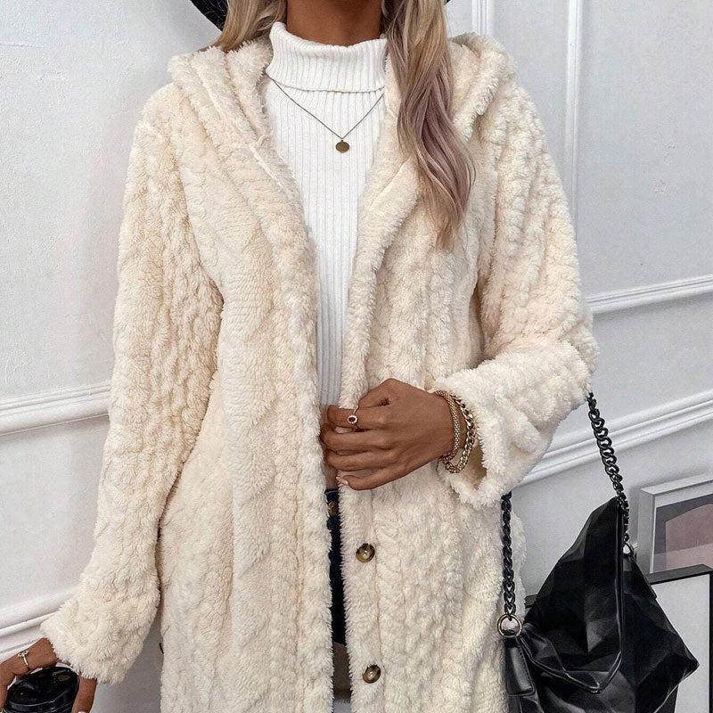 đ„Veste Ă capuche chaude Ă motif de diamant pour femmes
