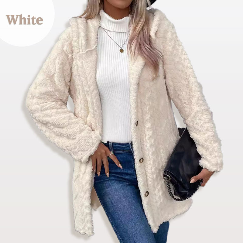 đ„Veste Ă capuche chaude Ă motif de diamant pour femmes