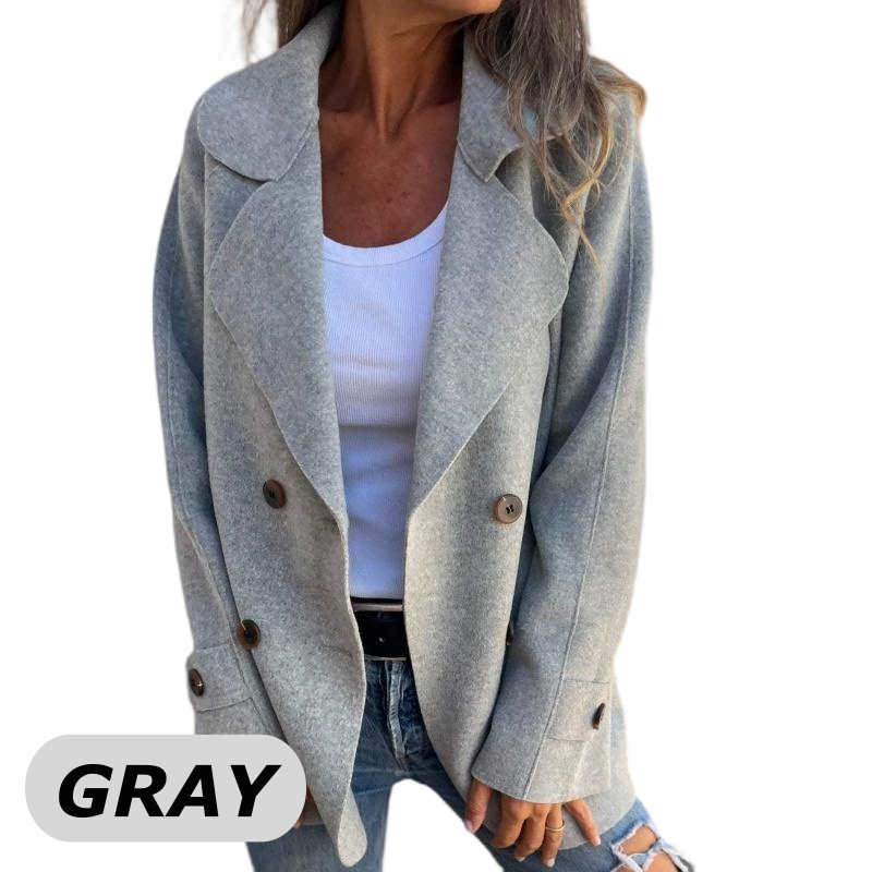 ✨Obtenir 50% de réduction💖Manteau décontracté à revers et à manches longues pour femmes