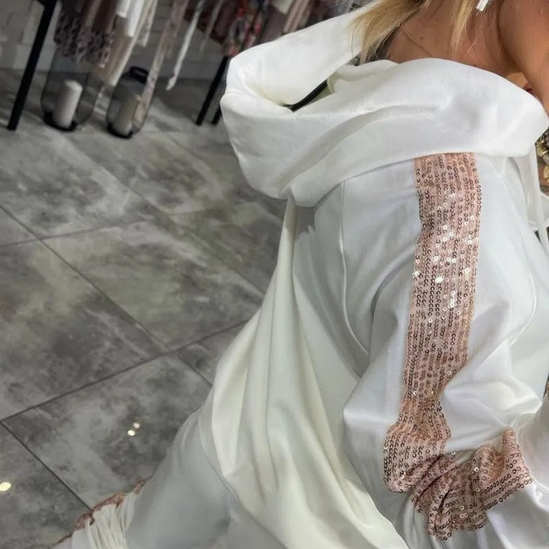 🌷Temps limité 50% DE RÉDUCTION💞Ensemble 2 pièces de hauts à capuche avec cordon de serrage pour femmes & pantalons
