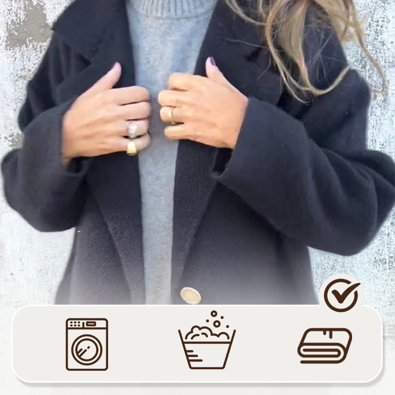 🌸Soldes d'automne 50% de réduction💕Manteau à revers en tweed à manches longues pour femmes