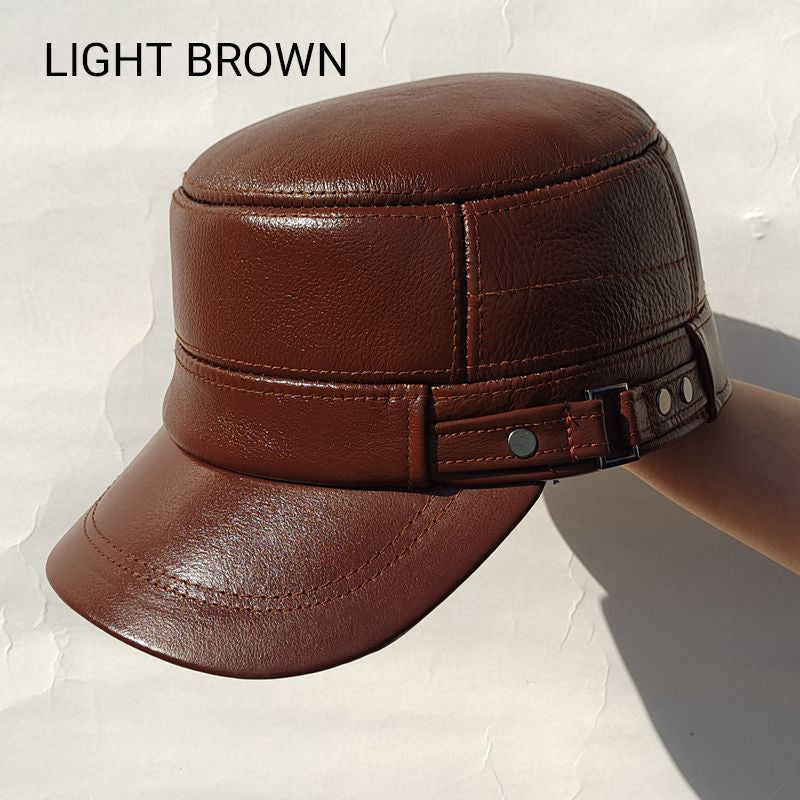 Casquette de baseball chaude avec dessus plat en cuir de haute qualité