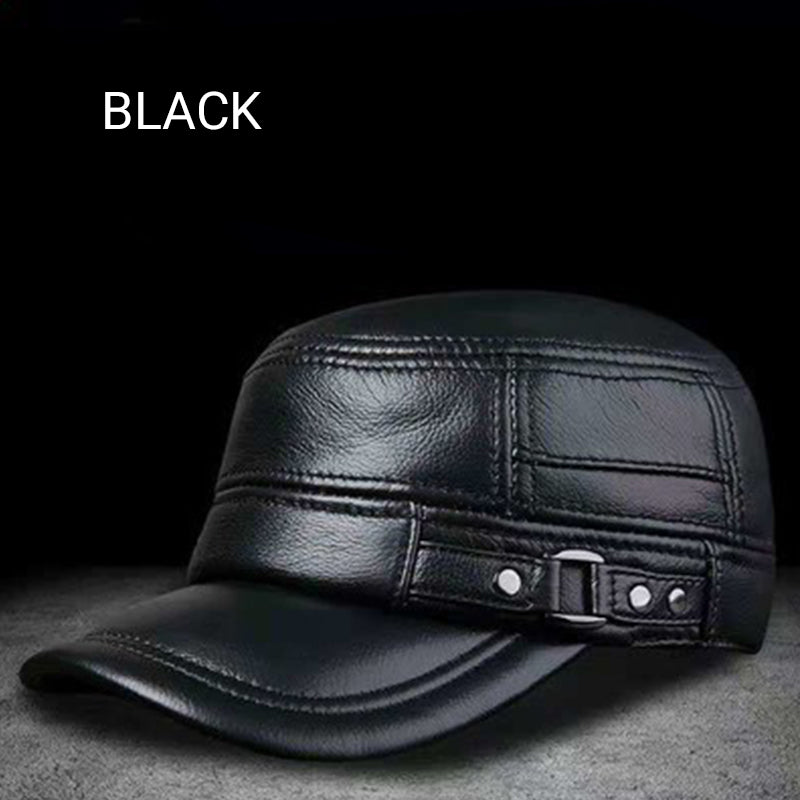 Casquette de baseball chaude avec dessus plat en cuir de haute qualité