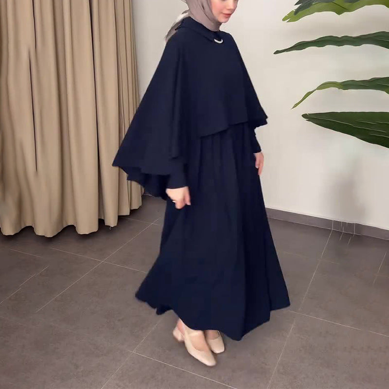 đ„Promotion vendredi noir 49% de rĂ©ductionđ„ Robe Ă©lĂ©gante avec col rabattu et superposition pour femmes