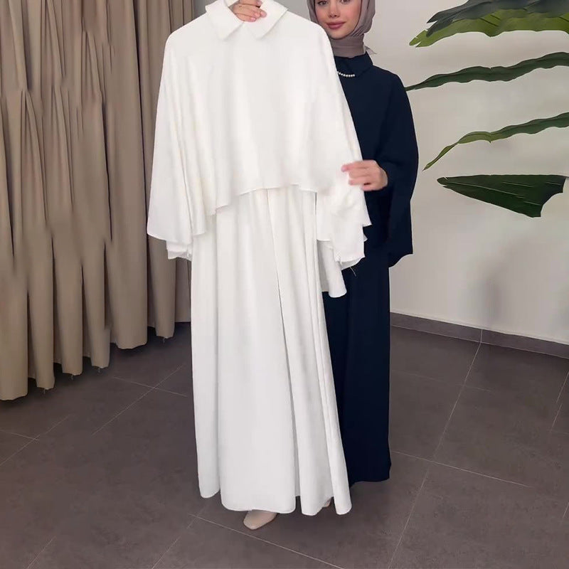 đ„Promotion vendredi noir 49% de rĂ©ductionđ„ Robe Ă©lĂ©gante avec col rabattu et superposition pour femmes