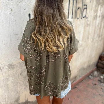 🌸NOUVEAU HOT SALE🔥Chemise décontractée boutonnée imprimée pour femmes