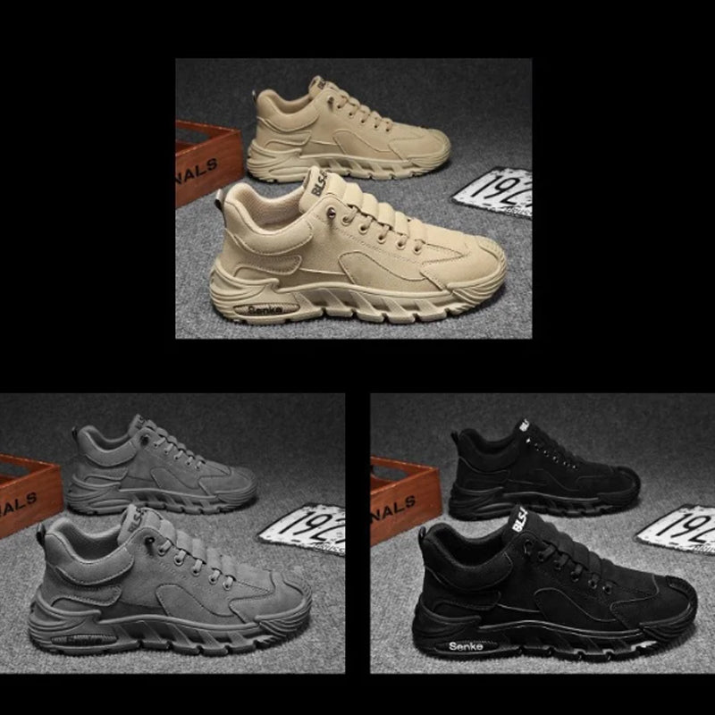 🔥Chaussures de marche décontractées à semelles épaisses et antidérapantes pour hommes