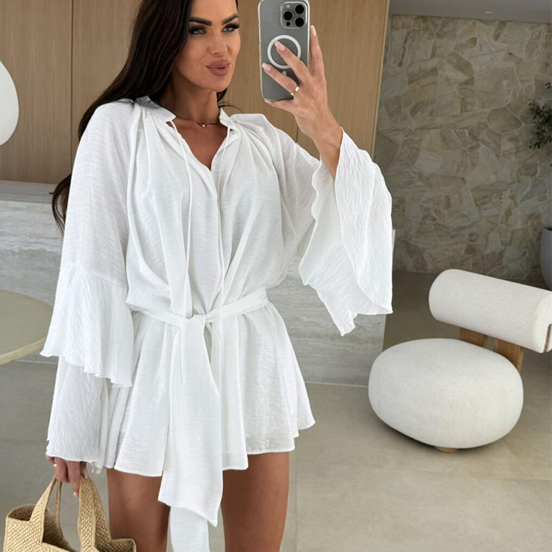 🔥Mini robe ample de couleur unie pour femmes