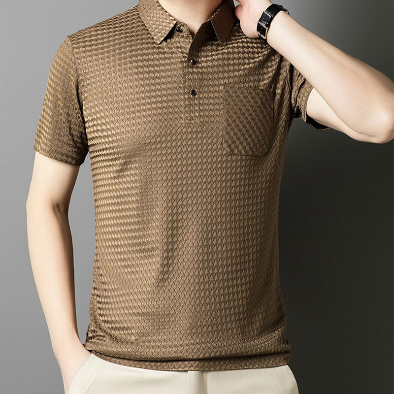 ⏳ 50 % de réduction💥Chemise à manches courtes texturées pour hommes
