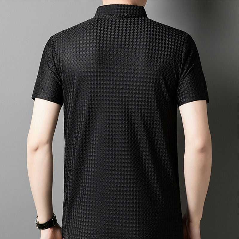 ⏳ 50 % de réduction💥Chemise à manches courtes texturées pour hommes