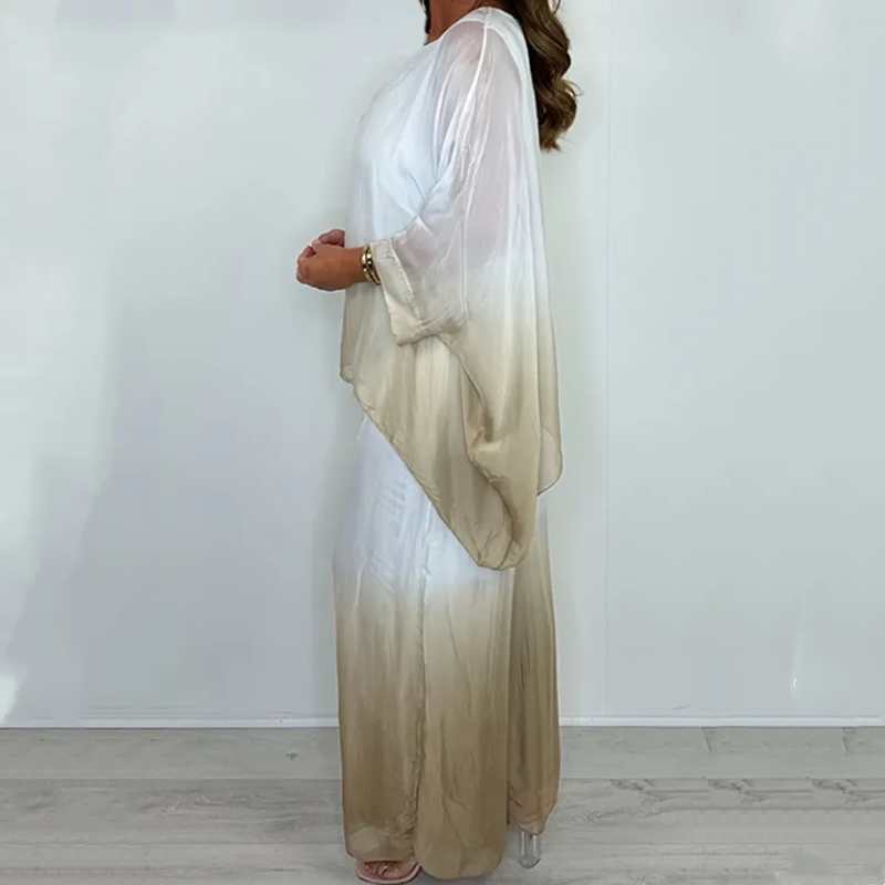 Ensemble top et pantalon ample et fluide Mesh Mix Dip Dye