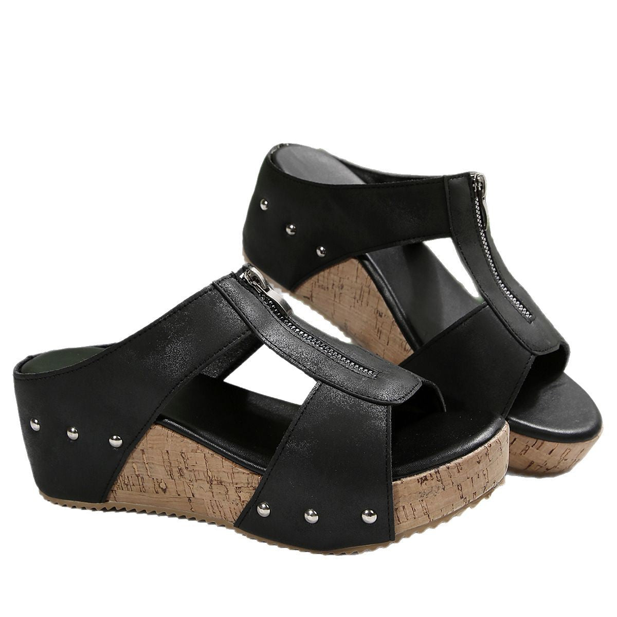 🔥 2025 New 50% off Hot Sale🔥 Sandales orthopédiques à bout ouvert et à talon compensé à la mode.