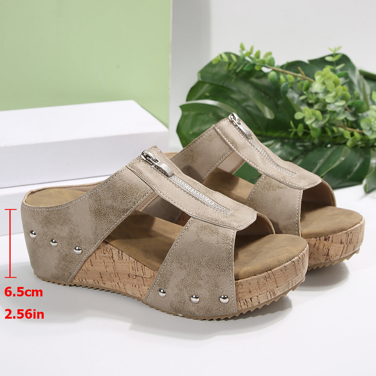 🔥 2025 New 50% off Hot Sale🔥 Sandales orthopédiques à bout ouvert et à talon compensé à la mode.