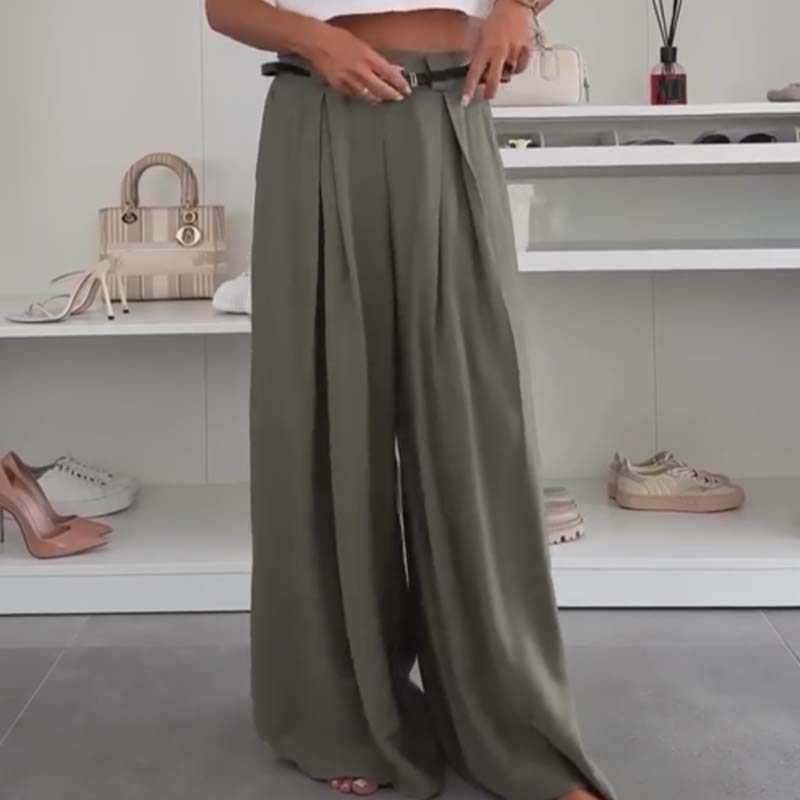 đVente rapide 49% RĂDUCTIONđ„Pantalon lĂ©ger Ă volants et jambes larges pour femme
