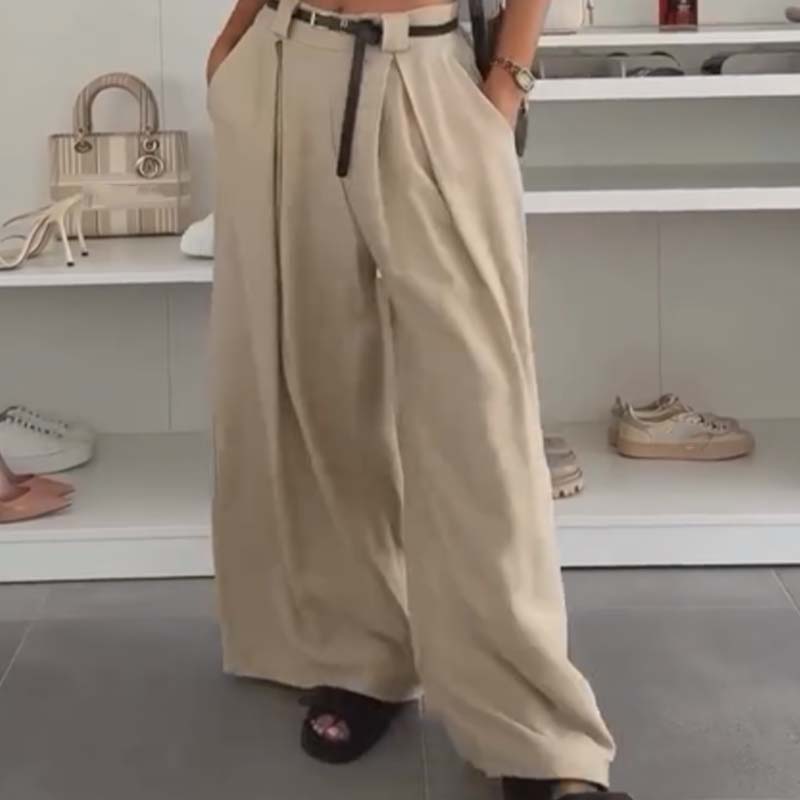 đVente rapide 49% RĂDUCTIONđ„Pantalon lĂ©ger Ă volants et jambes larges pour femme