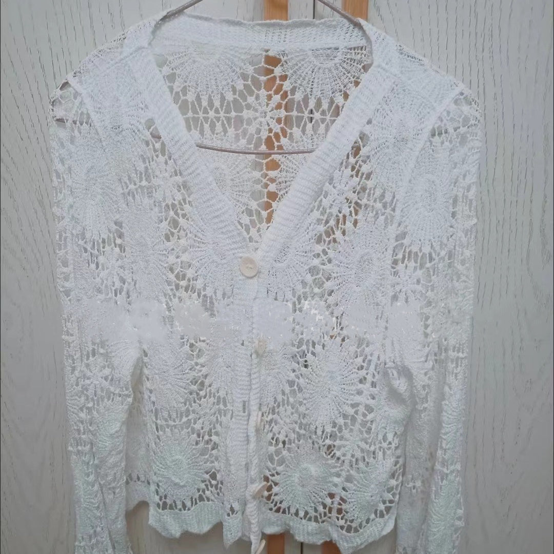 Veste pour femmes à manches longues et col en V