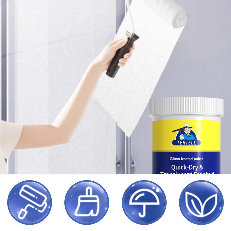 Peinture pour verre dépoli à séchage rapide et translucide pour le vent