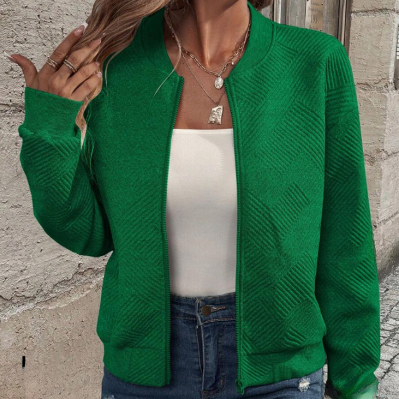 Cardigan à fermeture éclair pour femmes, décontracté et à la mode