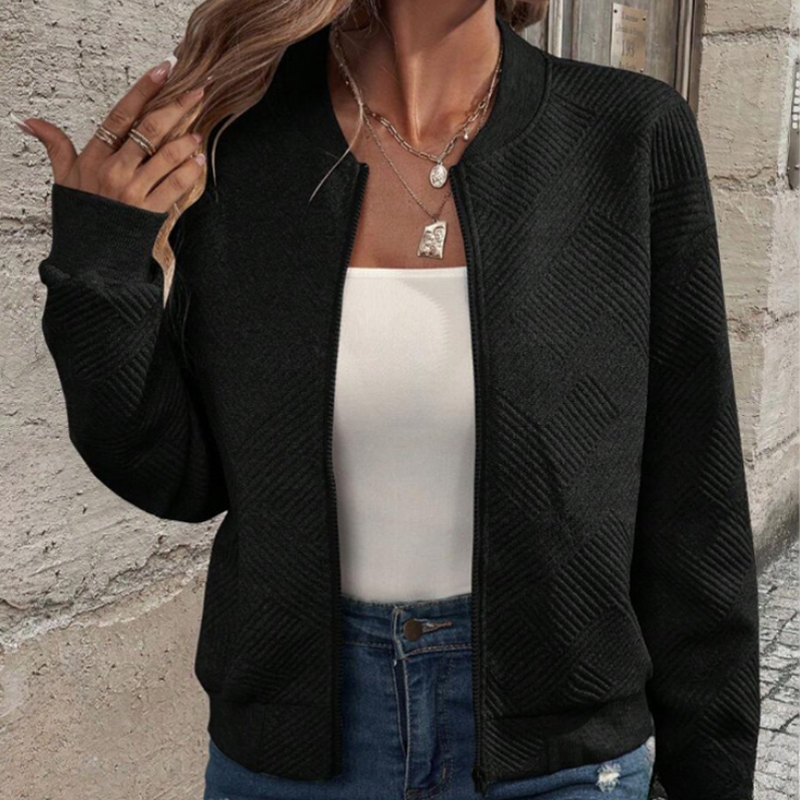 Cardigan à fermeture éclair pour femmes, décontracté et à la mode