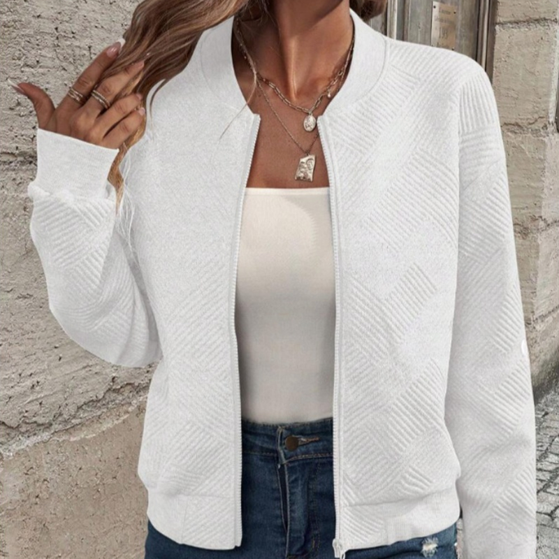 Cardigan à fermeture éclair pour femmes, décontracté et à la mode