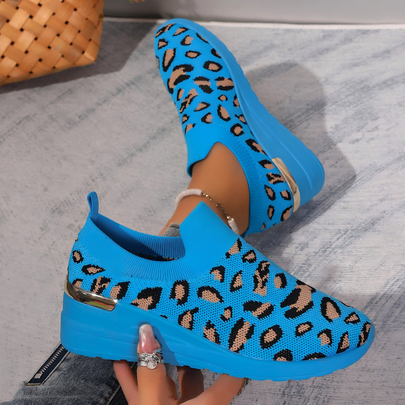 Chaussures en maille respirantes et confortables à semelles épaisses pour femmes