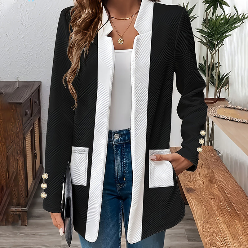 Manteau ouvert sur le devant pour femme, élégant et coloré