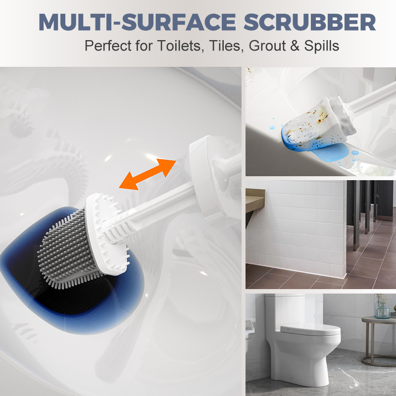 Ensemble brosse WC extensible et support