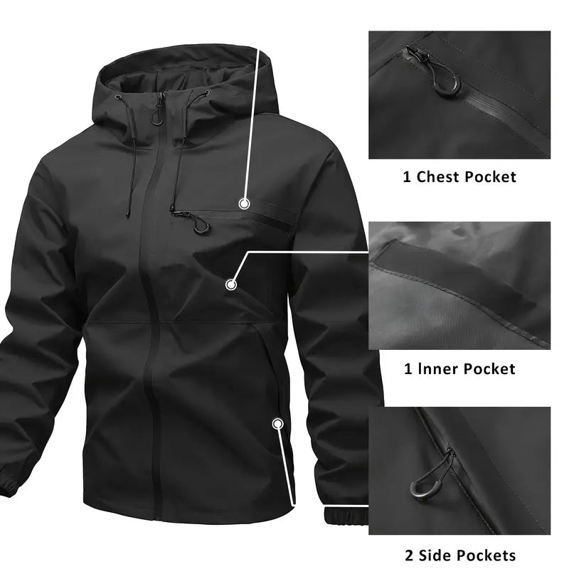 🔥 SOLDE FIN -49% MAINTENANT ⛰️Veste Homme 3-en-1 Imperméable Pluie, Vent & Froid - Protection Totale