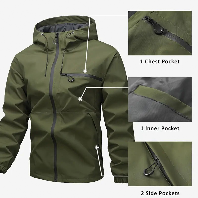 🔥 SOLDE FIN -49% MAINTENANT ⛰️Veste Homme 3-en-1 Imperméable Pluie, Vent & Froid - Protection Totale