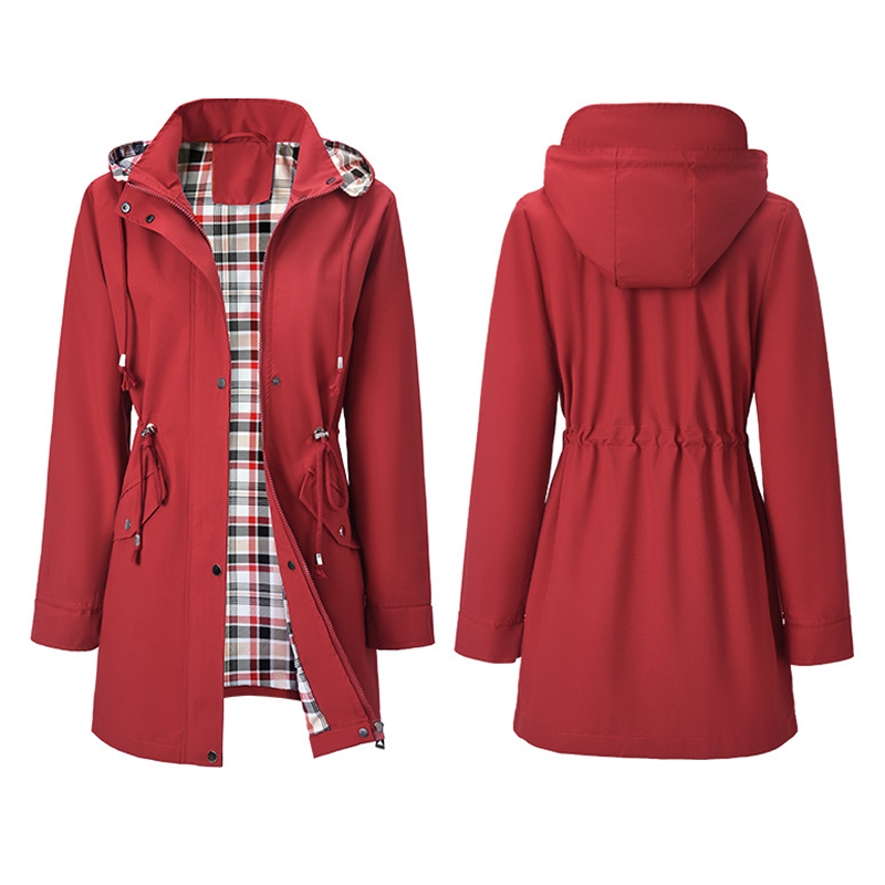 đ„Soldes exceptionnelles 49 %đ„Veste impermĂ©able Ă carreaux ultime pour femmes
