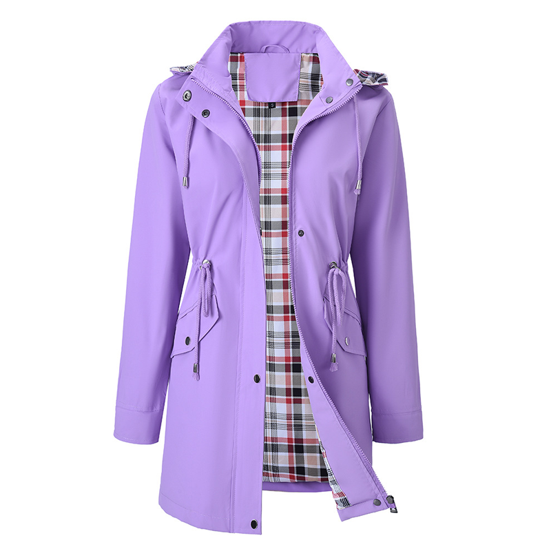 đ„Soldes exceptionnelles 49 %đ„Veste impermĂ©able Ă carreaux ultime pour femmes