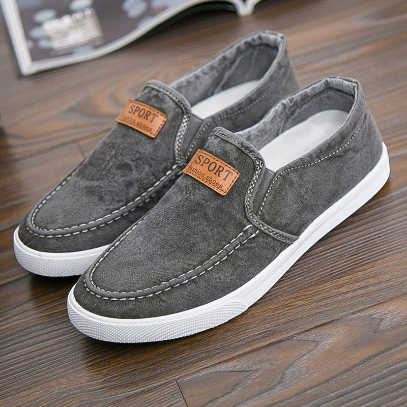Chaussures en toile à enfiler décontractées pour hommes