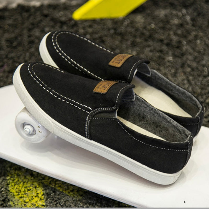 Chaussures en toile à enfiler décontractées pour hommes