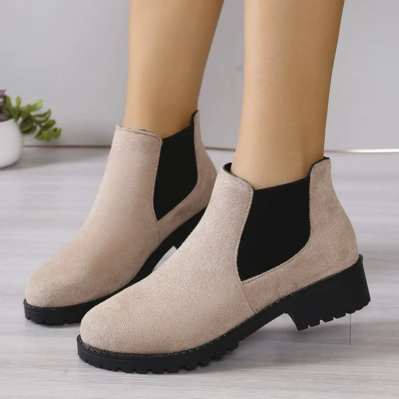 Bottines à talons épais pour femmes