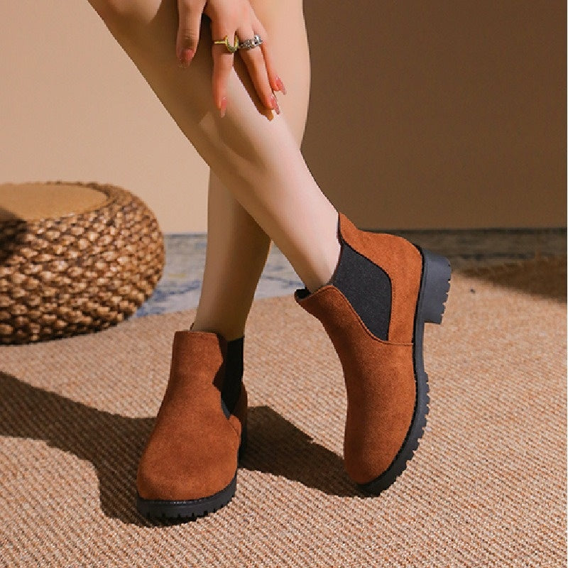 Bottines à talons épais pour femmes