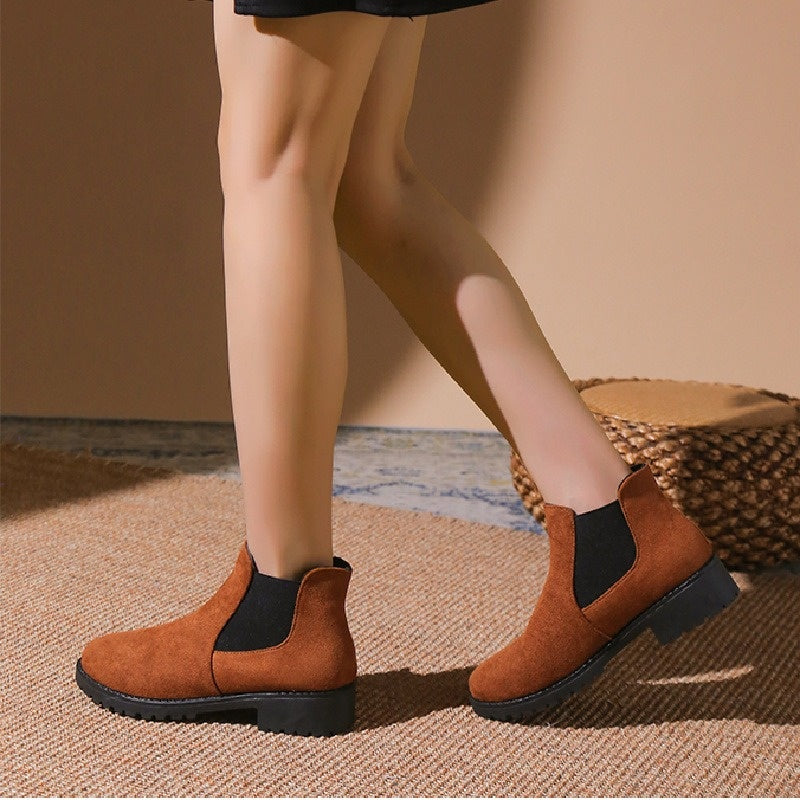 Bottines à talons épais pour femmes