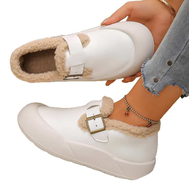 Chaussures confortables et chaudes à semelle épaisse pour femmes