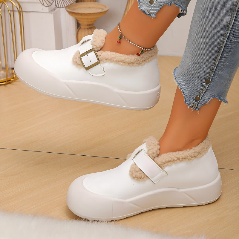 Chaussures confortables et chaudes à semelle épaisse pour femmes