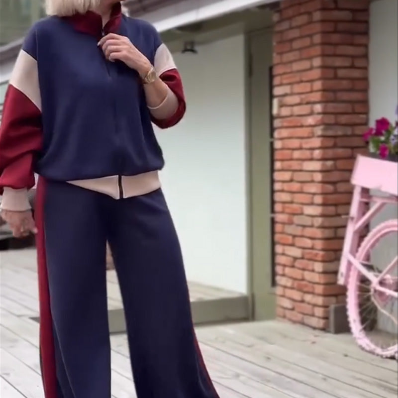 🧥Nouveautés maintenant disponibles à 50 % de rabais - Ensemble 2 pièces veste et pantalon à fermeture éclair pour femmes