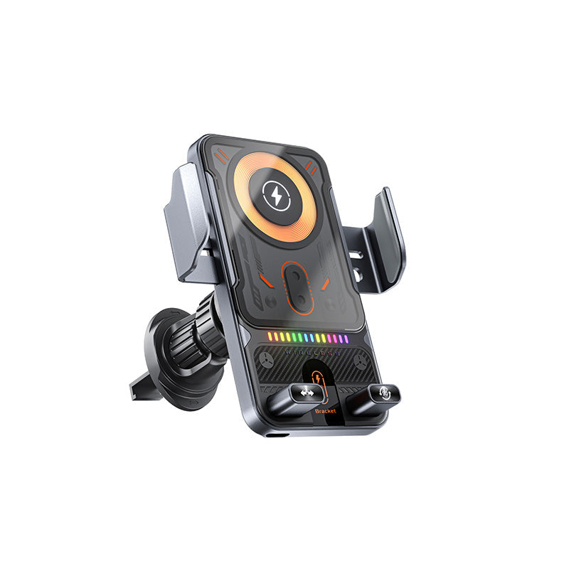 ✨ Stock limité disponible, ne le manquez pas !🙌Support de téléphone de voiture intelligent 2 en 1 avec fonction pivotante et chargeur sans fil