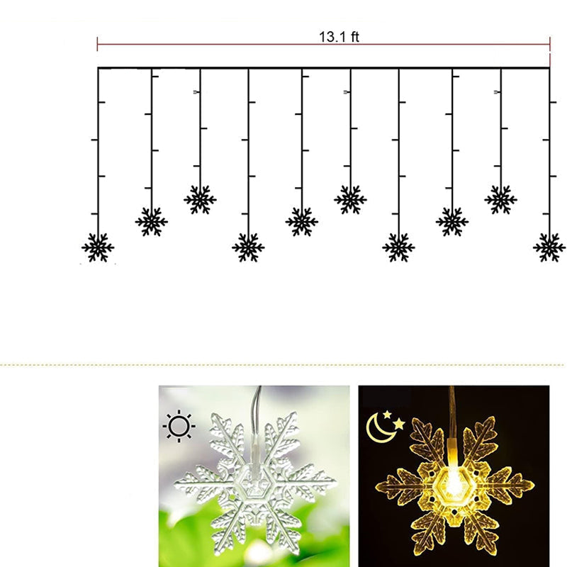 📢📢50 % DE RÉDUCTION !!⏰⏰Guirlande lumineuse LED Snowflake Curtain