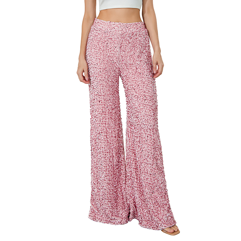 đDERNIER JOUR DE SOLDES 50 % DE RĂDUCTIONđPantalon large Ă paillettes pour femme