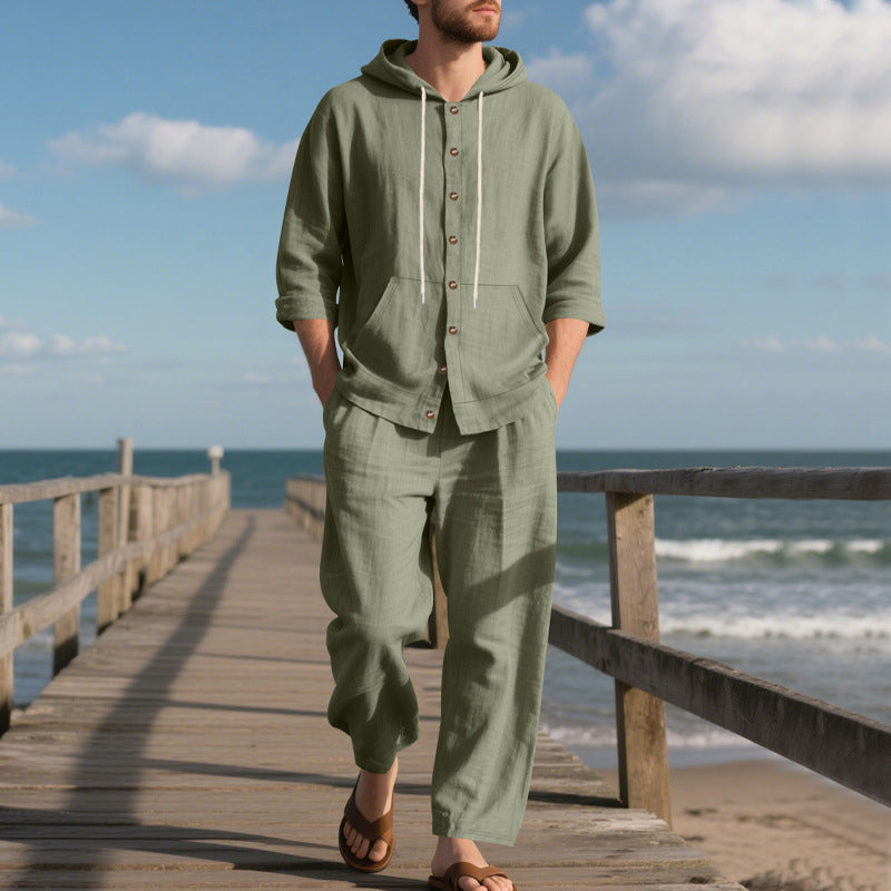 👕👖 Le Set Polyvalent Quotidien - Pantalon Large et Haut à Capuche Homme - Look Coordonné en un Clic