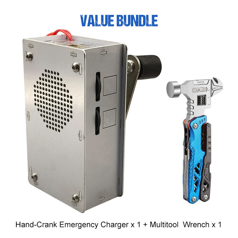 📢📢50 % DE RÉDUCTION !! ⏰Chargeur d'urgence multifonctionnel à manivelle et radio